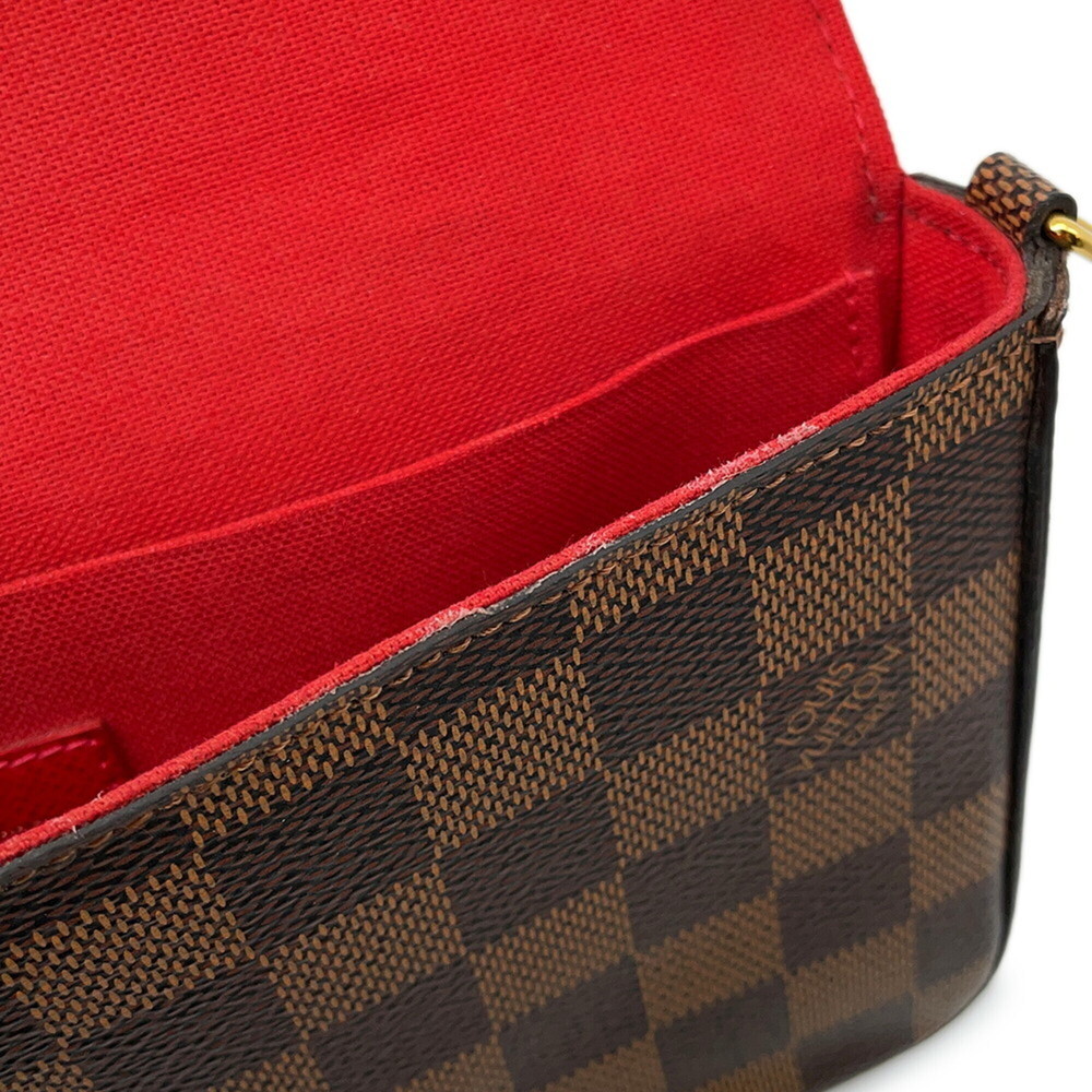 LOUIS VUITTON Red Damier Pochette Mini Bag - Picture 14 of 16
